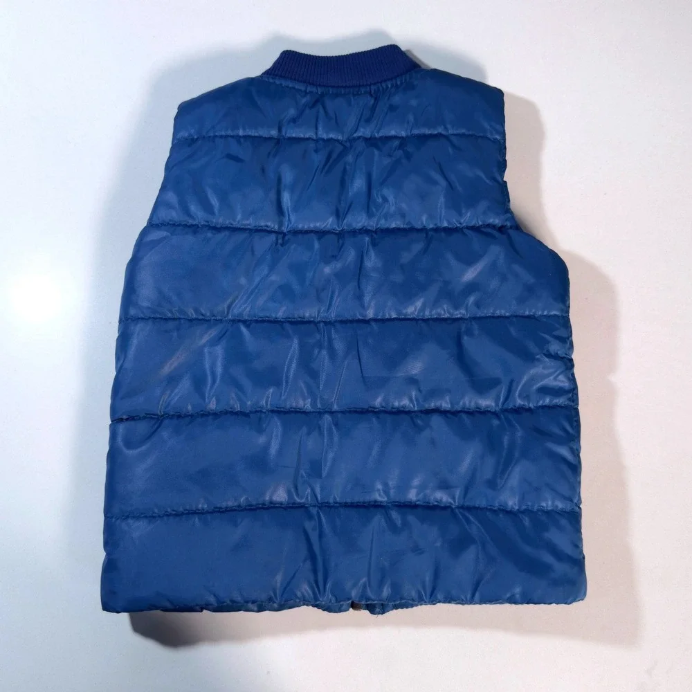 Calvin Klein Puffer Vest Kids 24M Blue Excellent Quilted Zip Up Logo Outerwear
